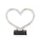The Novogratz 12&#x22; Silver Ceramic Contemporary Heart Sculpture